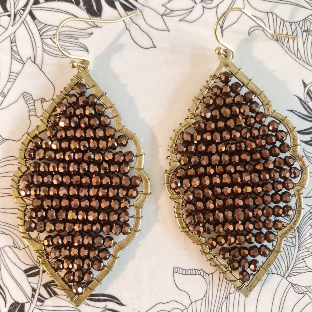 Czech Crystal Beaded Statement Earring